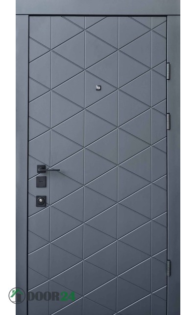 QDOORS Авангард Баккарди антрацит // біла емаль + біла рама