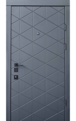 QDOORS Авангард Баккарди антрацит // белая эмаль + белая рама