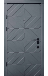 QDOORS Авангард Тиффани грифель структурный софт // белая эмаль + белая рама