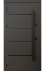 QDOORS Стріт Горизонталь терморозрив ручка-рейлінг RAL 8019 пісок // дуб темний