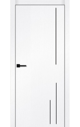 Cleora шпон RAL 9003 белая эмаль крашенные глухая молдинг черный