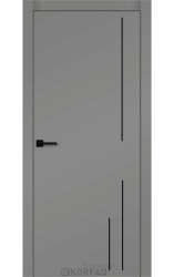 Animas RAL 7036 серый крашенные глухая молдинг черный