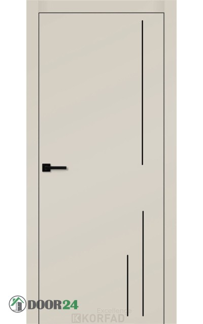 Animas RAL 1013 шампань фарбовані глухі молдинг чорний