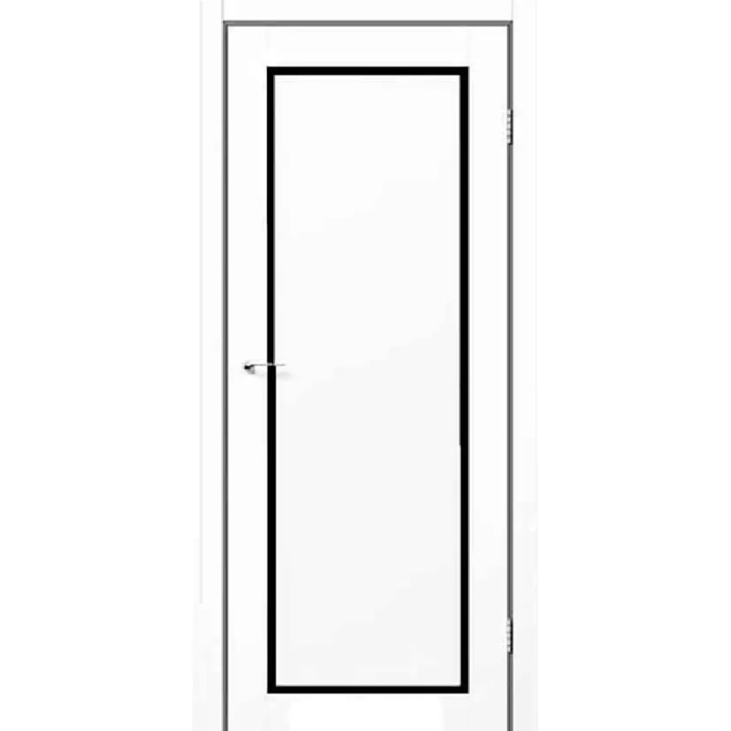 Двері ASMARA "StilDoors" Білий мат, скло чорне 