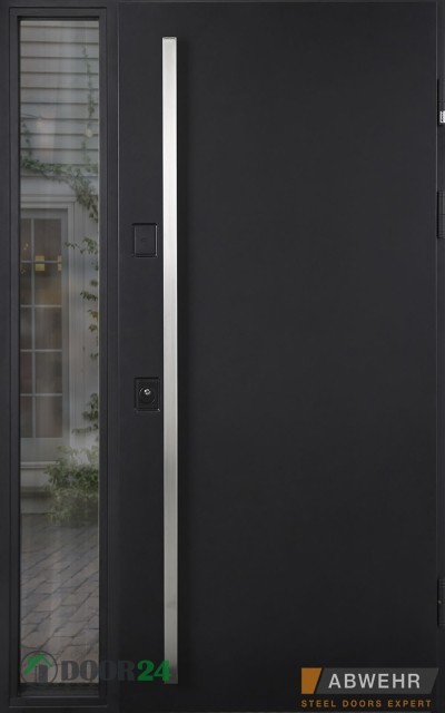ABWEHR Frame 0 Simpli нестандартні фрамуга склопакет терморозрив ручка-рейлінг RAL 9017 // антрацит (декор на вибір)