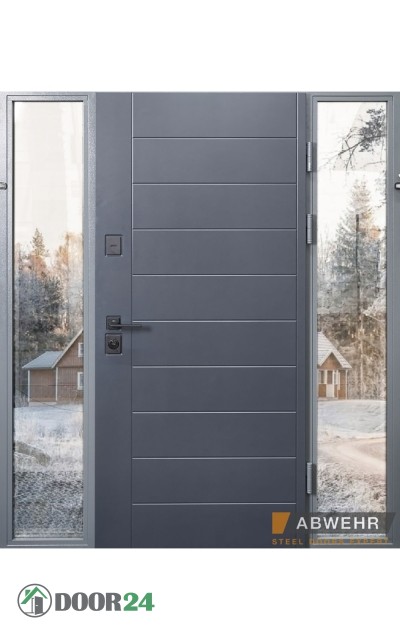 ABWEHR Frame 462 Palermo нестандартні фрамуга склопакет терморозрив RAL 7016 // білий супермат + біла рама (декор на вибір)