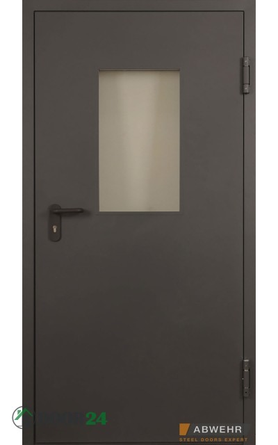 ABWEHR Технические противопожарные IE60 (IE30) TD стеклопакет петли-доводчики RAL 8019 (декор на выбор)