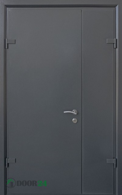 STRAJ Techno-door 1200 полуторные технические RAL 9975 графит // RAL 9975 графит