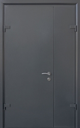 STRAJ Techno-door 1200 полуторні технічні RAL 9975 графіт // RAL 9975 графіт